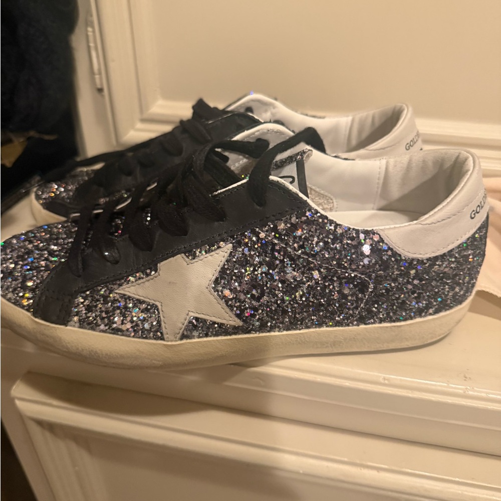 Golden Goose Black Glitter Sneakers